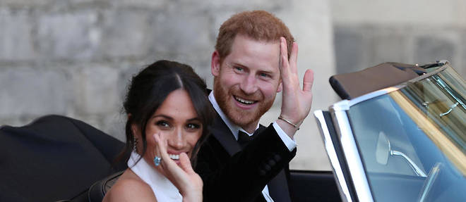 Meghan Markle et le prince Harry apr&#232;s leur mariage &#224; Windsor.