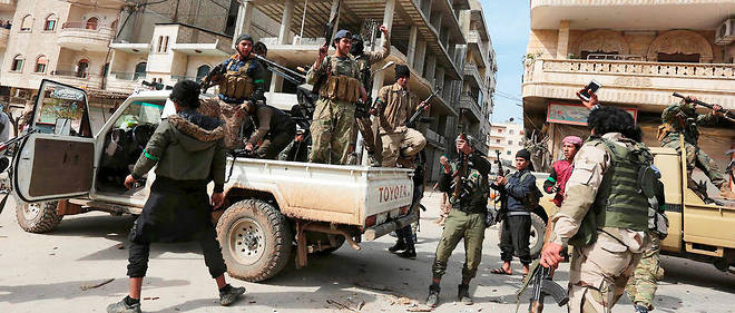 Conqu&#234;te. Deux mois apr&#232;s avoir lanc&#233; l&#8217;op&#233;ration &#171;&#8201;Rameau d&#8217;olivier&#8201;&#187; contre les&#160;milices kurdes syriennes, soldats turcs et rebelles syriens prennent le contr&#244;le du centre-ville d&#8217;Afrine, le&#160;18&#160;mars.