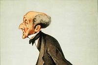  John Stuart Mill (1806-73), réformateur britannique et philosophe utilitariste. Caricature de Spy (Leslie Ward) dans « Vanity Fair », Londres, 1873. 