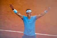  La joie de l'Espagnol Rafael Nadal qui a remporté son 11e titre à Roland-Garros.   ©STEPHANE ALLAMAN