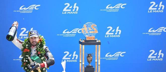 Fernando Alonso podium 24H du Mans 2018