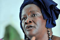  Aminata D. Traoré, le 7 juillet 2008, à Katibougou (Mali).  (C)GEORGES GOBET
