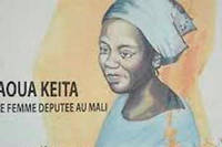  Aoua Kéita, unique femme élue députée de l'éphémère Fédération du Mali, en 1959. 