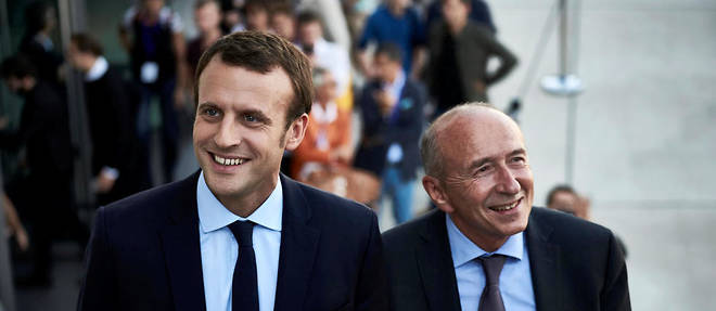 Emmanuel Macron et G&#233;rard Collomb &#224; Lyon, en septembre 2016.