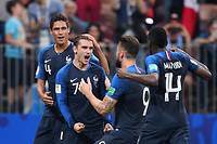  La joie des joueurs de l'équipe de France, vainqueurs de la Croatie dans un match complètement fou.  