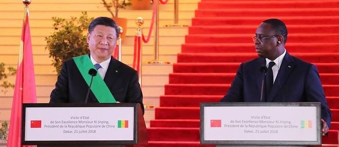 Xi Jinping re&#231;u &#224; Dakar ce 21 juillet 2018 : un pas de plus dans le d&#233;veloppement des relations entre le S&#233;n&#233;gal, l'Afrique et la Chine.