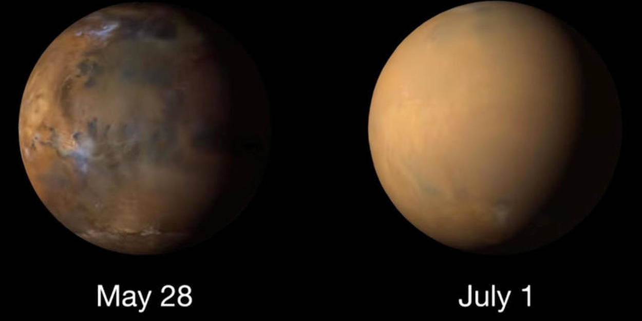 Mars Une Tempete De Poussiere Transforme Totalement La Planete Le Point