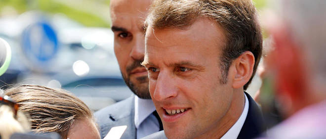 Emmanuel Macron en deplacement a Bagneres-de-Bigorre le 26 juillet 2018, en pleine affaire Benalla.