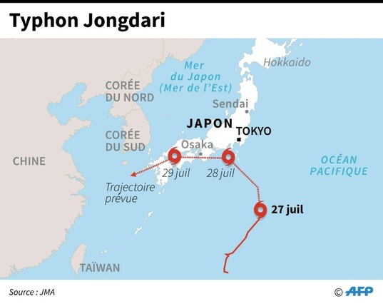 Japon: un puissant typhon se dirige vers la region sinistree de l'ouest