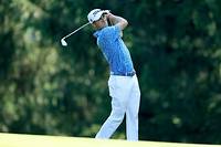 Golf: Thomas prend le contr&ocirc;le au Bridgestone Invitational, Woods craque