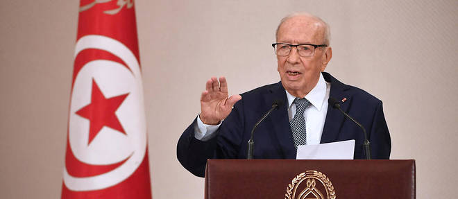 Le pr&#233;sident tunisien Beji Caid Essebsi le 20 mars 2018.