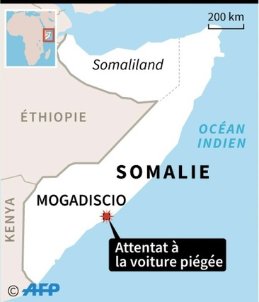 Au moins 3 morts dans un attentat a la voiture piegee a Mogadiscio
