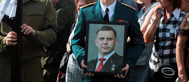 Le leader separatiste de la Republique populaire autoproclamee de Donetsk Alexandre Zakharchenko a ete inhume le 2 septembre.