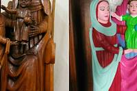 Une paroissienne espagnole fait du kitsch avec une Vierge du XVe