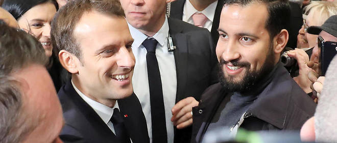 Alexandre Benalla et Emmanuel Macron le 1er mai 2018.
 
 