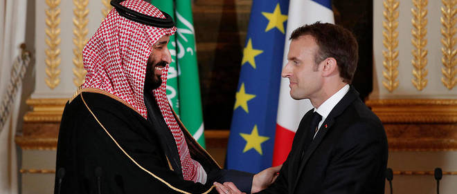Le president francais Emmanuel Macron recevait au palais de l'Elysee le prince heritier saoudien Mohammed ben Salmane le 10 avril dernier. La France se montre relativement prudente dans ses critiques de la politique saoudienne.  