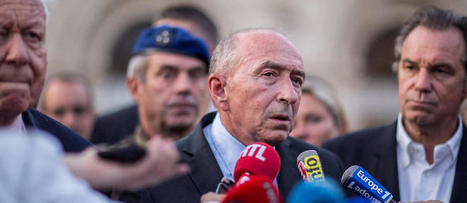 Gerard Collomb apres les attaques terroristes de la gare de Marseille Saint-Charles.