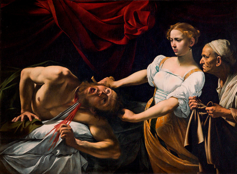 
        Capital. << Judith decapitant Holopherne >> (1598), provenant du palais Barberini, a Rome.