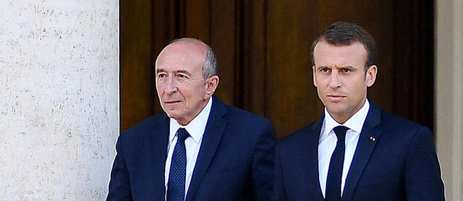 Emmanuel Macron et Gerard Collomb.