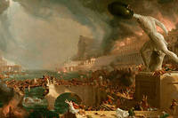 L'analyse de la chute de Rome n'a pas été une question « accidentelle » dans l'évolution de la pensée historique occidentale, mais plutôt son véritable moteur. ©Thomas Cole (1801-1848) "La destruction", 1836.