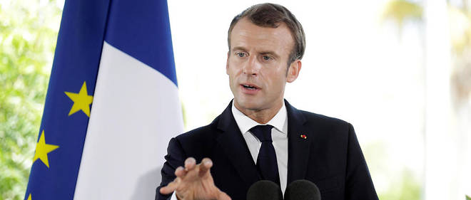 Emmanuel Macron a Saint-Martin, le 30 septembre. 