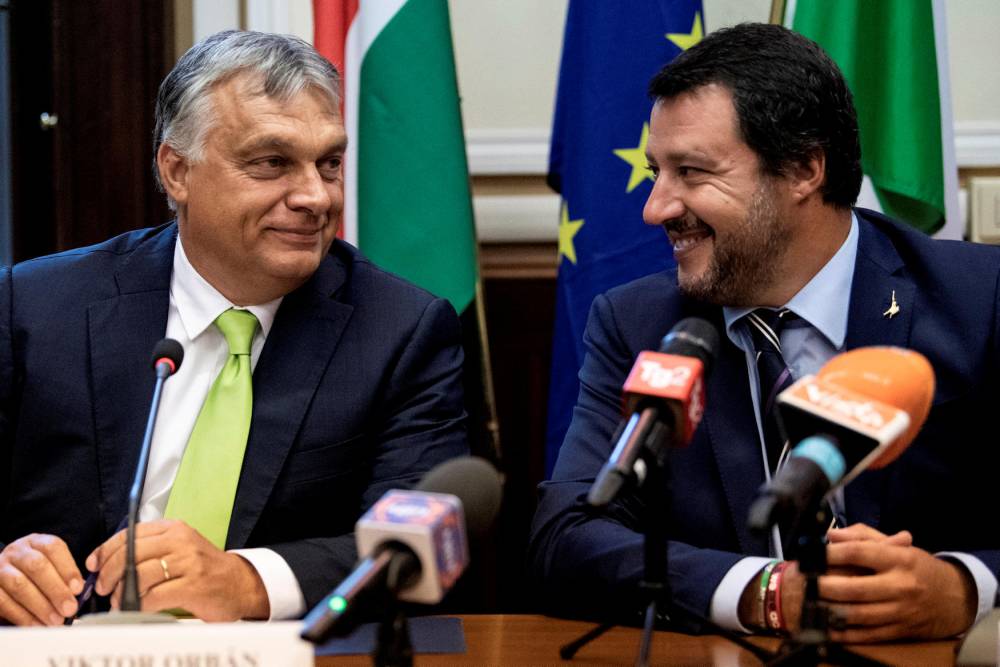 Viktor Orban, Matteo Salvini ©  MARCO BERTORELLO / AFP