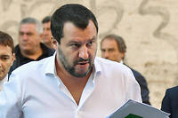 Le virulent ministre d'Intérieur italien d'extrême droite, Matteo Salvini. 