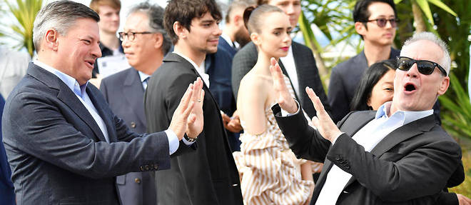 Ted Sarandos, numero deux de Netflix, et Thierry Fremaux, delegue general du Festival de Cannes, a Cannes en 2018.