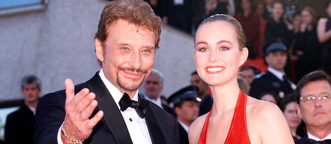 Johnny Hallyday et sa femme Laeticia au Festival de Cannes.