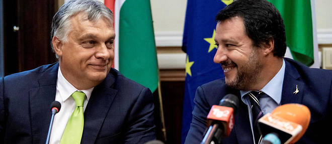 Le Premier ministre hongrois Viktor Orban et le ministre de l'Interieur italien Matteo Salvini.