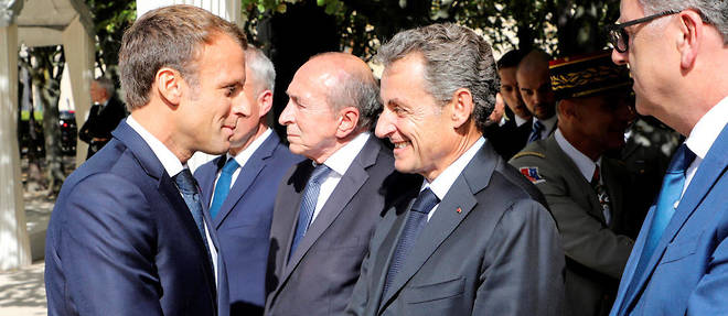 Emmanuel Macron et Nicolas Sarkozy en septembre 2018.