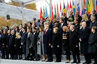 Les leaders mondiaux c&eacute;l&egrave;brent l'armistice &agrave; Paris, Macron d&eacute;nonce une paix en danger