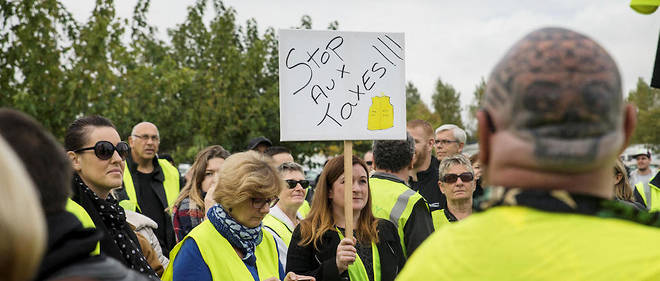 Manifestation de Gilets jaunes a Narbonne, le 9 novembre.  