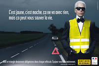  Karl Lagerfeld avait donné son image pour une campagne de publicité de la Sécurité routière en 2008. 