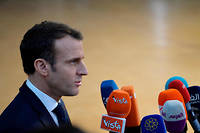  Emmanuel Macron lors du sommet européen à Bruxelles le 13 décembre 2018.  ©Alexey Vitvitsky