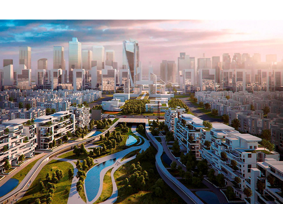 La ville nouvelle d'al-Sissi, situee a 60 km de la capitale actuelle, occupera une surface de plus de 700 km2. C'est le plus grand chantier au monde de ville nouvelle.