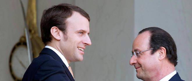 Francois Hollande et Emmanuel Macron en 2014.
