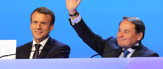 Emmanuel Macron et Andre Laignel en 2017.