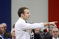 Macron &agrave; Souillac, partie de campagne