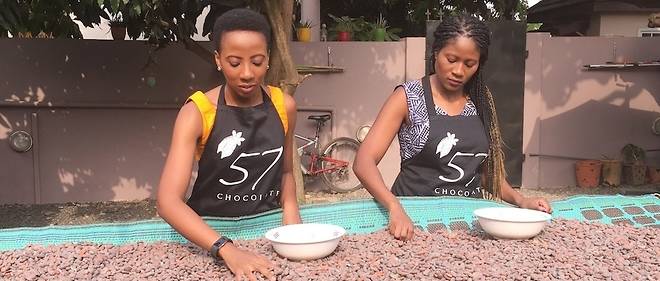 Kimberly et Priscilla Addison, les soeurs ghaneennes a l'origine de la marque 57 Chocolate, misent sur la hausse continue de la consommation locale de chocolat.