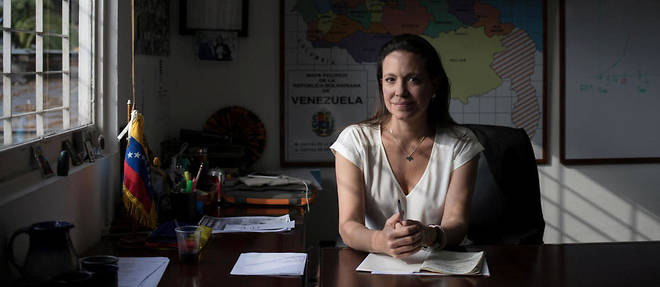 La leader de l'opposition Maria Corina Machado dans son bureau a Caracas, le 4 fevrier 2019.