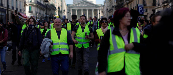 Pour marquer leur troisieme mois de manifestation, des Gilets jaunes se sont rassembles a Paris ce dimanche 17 fevrier.