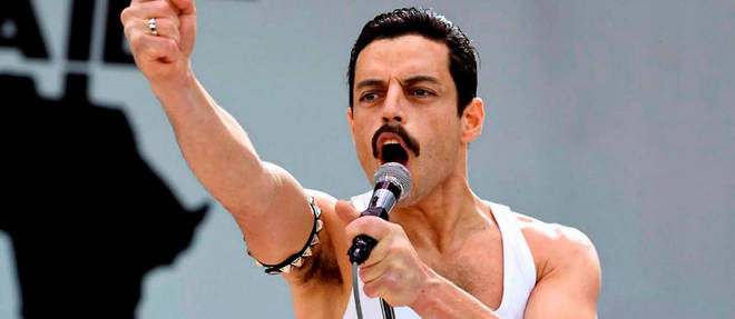 Rami Malek dans le biopic << Bohemian Rhapsody >> sur le groupe Queen, film multi-nomme aux Oscars.