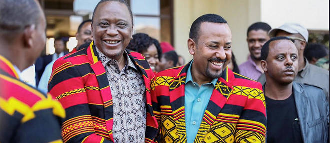 Uhuru Kenyatta et Abiy Ahmed le 2 mars 2019. 