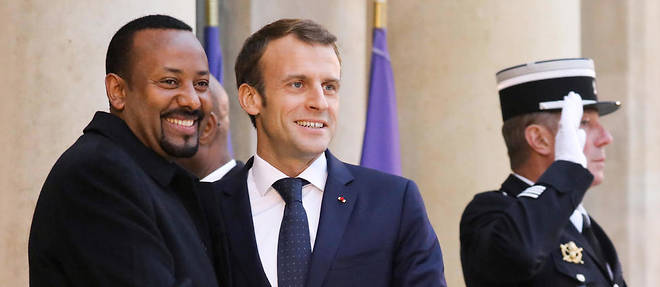 Abiy Ahmed et Emmanuel Macron a Paris, le 29 octobre 2018.