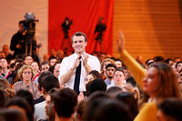  Emmanuel Macron lors d'un grand débat avec les jeunes, le 7 février 2019 (Photo d'illustration). 
