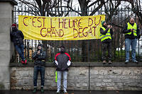  À Paris, lors de l'acte X des Gilets jaunes le 19 janvier.   