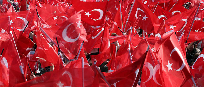 Lors d'un rassemblement pro-Erdogan dans la province d'Afyonkarahisar en Turquie.