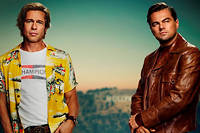  Brad Pitt et Leonardo DiCaprio dans une des premières affiches teaser, dévoilées cette semaine, de «  Once Upon a Time in Hollywood » . 
