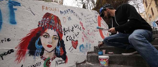 Freedom graffiti wall and street art - Algiers. Freedom Wall on Mohammed V Boulevard in Algiers, Algeria, April 1, 2019. The prospect of memorizing the current popular movement for peace. (Photo by Billal Bensalem/NurPhoto)